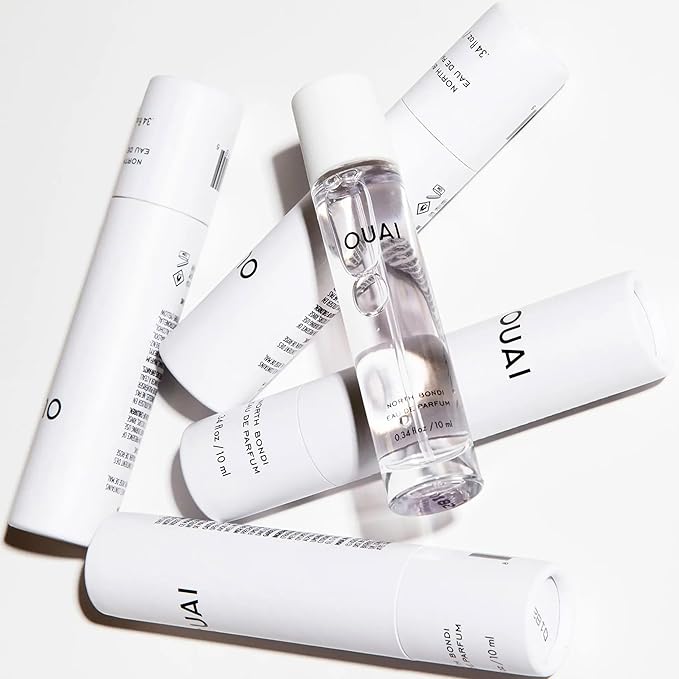 OUAI North Bondi Eau de Parfum Travel Size - Elegant Womens Perfume for Everyday Wear - Fresh Floral Scent has Notes of Lemon, Jasmine & Bergamot with Delicate Hints of Violet and White Musk (.34 Oz)