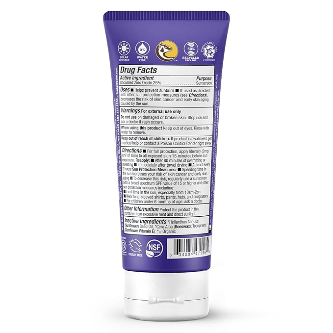 Badger Mineral Sunscreen SPF 50 Zinc Oxide Sunscreen with 98% Organic Ingredients, Reef-Safe, Broad-Spectrum, Hypoallergenic, Water Resistant, Unscented Adventure Sport 2.9 fl oz