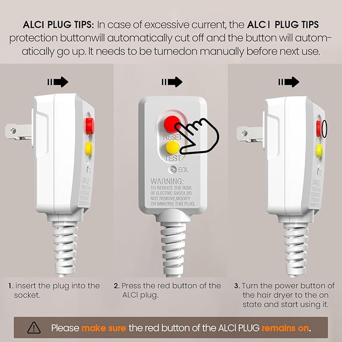 Ionic Hair Dryer, Fentgo Professional High Speed Blow Dryer with Brushless Motor for Fast Drying, Smooth Nozzle, Low Noise, Lightweight, Thermo-Control Bowdryer for Women Home (White)