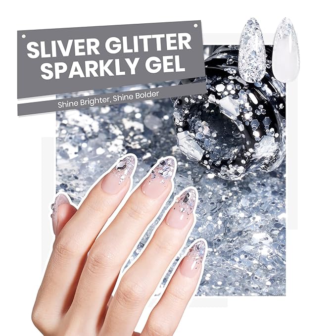 Beetles 60 Colors Gel Nail Polish Set, Summer Gel Polish Kit Glitter Hot Pink Orange Red Blue White Black 69 Pcs with 5Pcs Base Top Coat Gel Gifts for Mom Exquisite Femininity