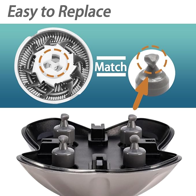 8Pack Pro 4 Head Replacement Blades for Pitbulls Bald Head Razors Gold PRO, Silver PRO, Platinum PRO… Series, Precision Replacement Blades for Head, Face, and Body Grooming.