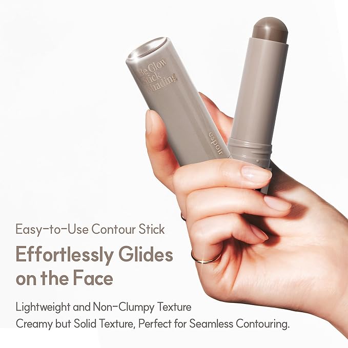 espoir Be Glow Shading Stick Contour │Smooth Gliding Face Shaping Makeup │ Subtle Contour Color fo Natural Look on Face │Creamy Solid Texture (Cool Gray, Stick)