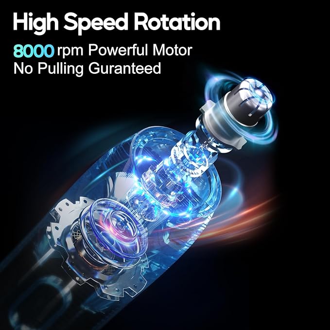 Nose Hair Trimmer for Men Women - Electric Nose Hair Clipper with Replaceable Stainless Steel Blade, Powerful 8000RPM Motor, Wet/Dry Use, Travel Lock, Portable Design USB Rechargeable