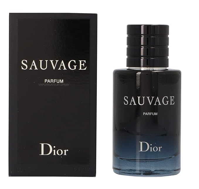 Dior Sauvage Parfum Spray for Men 2.0 Ounces, clear