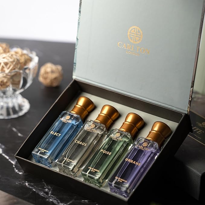Elite Unisex Perfume Gift set | Luxury and Premium EDP | Long Lasting Fragrances with Fruity, Musky, Citrusy and Smoky Scent | 4X20 ML
