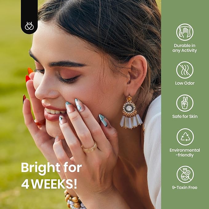 Beetles Spring Gel Nail Polish Set - 6 Colors Green Blue Glitter Gel Nail Polish Gel Soak off Uv Gel Polish Nail Art Manicure Gifts for Women