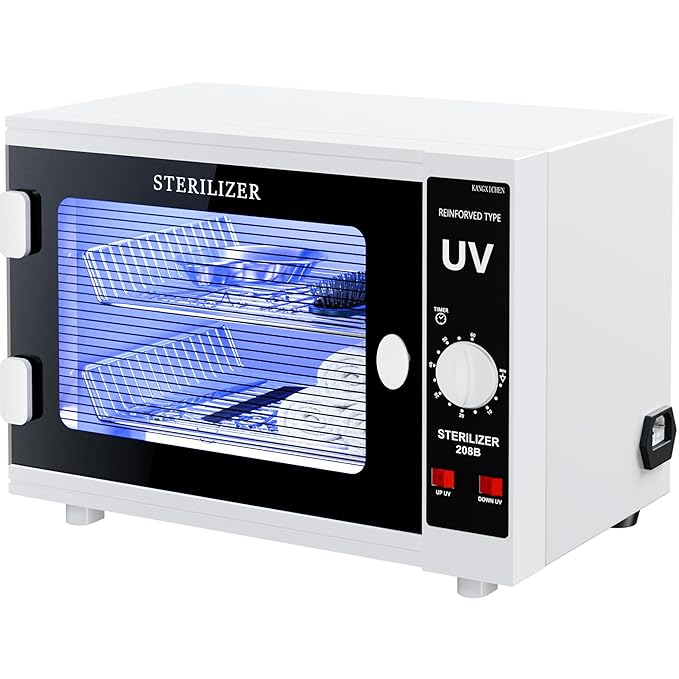 Nail Tool Cabinet, 12L Large Capacity Sanitizer Box Cleaning Supplies, Multi-Functional Nail Cleaner Box Manicure Tool Cleaning Cabinet Equipment Sanitizing for Beauty, Toys, Towels, Nail Salon Tool