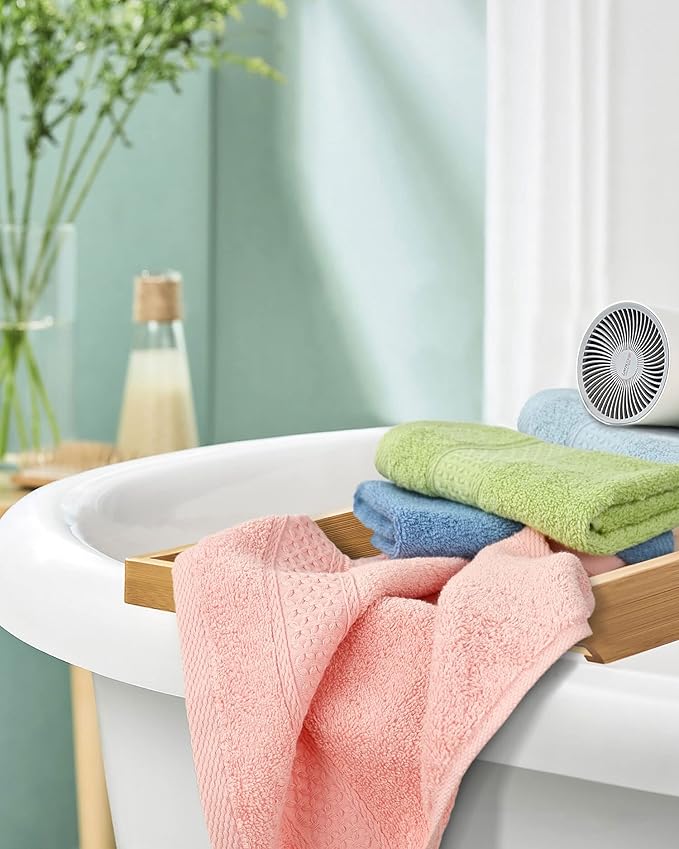 Cleanbear Wash Cloths Soft Bathroom Washcloths for Body and Face, Wash Cloth with Assorted Colors Bulk Face Cloths 13 by 13 Inches (12 Pieces 6 Colors)