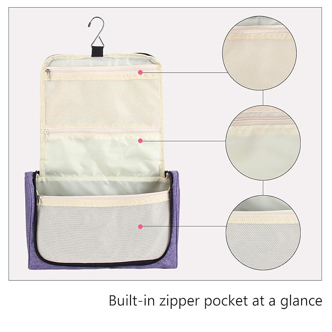 Teamoy Travel Storage Bag Compatible with Dyson Airwrap Styler, Portable Travel Organizer for Airwrap Styler and Attachments, Purple