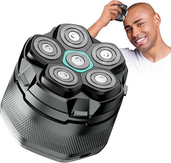 Head Shavers for Bald Men - kensen 6D Cordless Electric Razor, Waterproof Skull Shaver for Wet/Dry Use, LED Display, Type-C Charging, Close Shave - Easy to Clean, Perfect for Bald Heads and Face