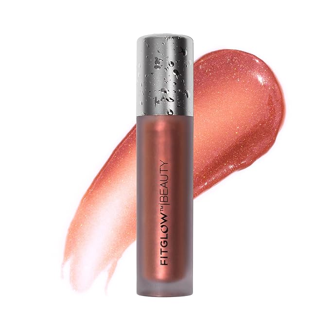 FITGLOW Beauty - Lip Color Serum | Vegan, Woman-Owned Clean Beauty (Beach Glow - Sheer Bronze)