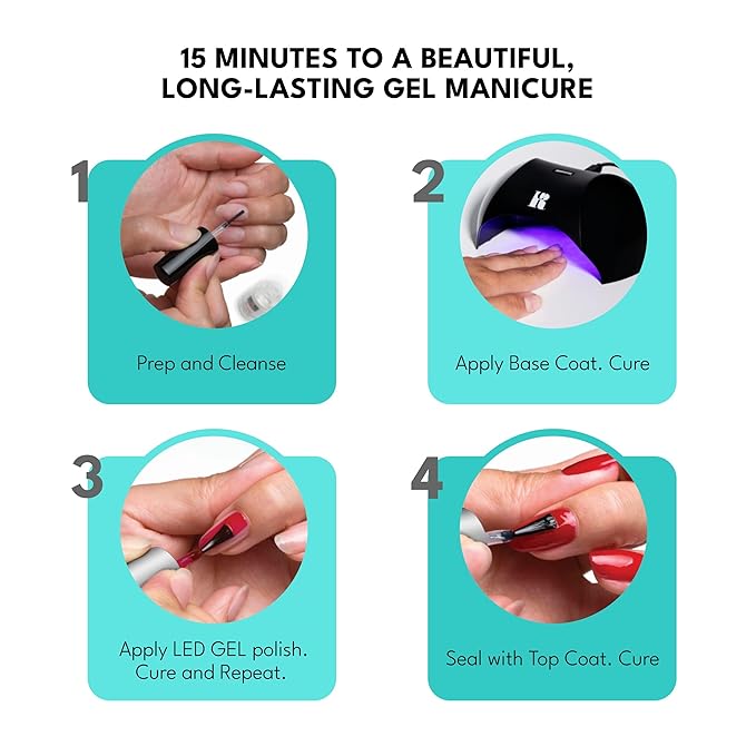 RC Red Carpet Manicure Kit Fortify & Protect Kit - Soak Off Gel Polishes for Long-Lasting, Vibrant, Professional Quality, High Shine, Chip-Resistant (Lovers Bundle).