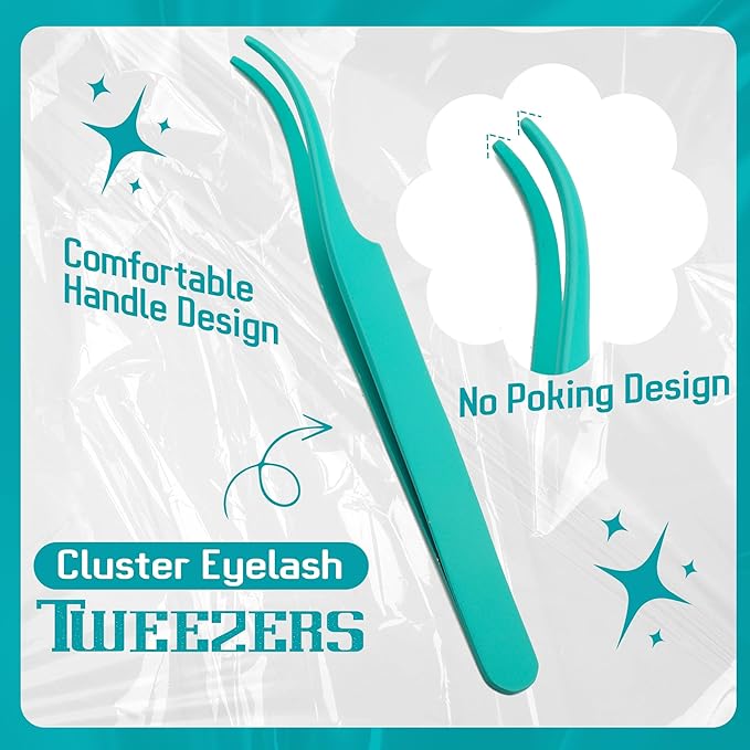 GEMERRY Lash Kit 3 PCS Lash Bond and Seal with Lash Glue Remover and Lash Tweezers Waterproof Eyeash Glue for Lash Clusters Fast Removal Lash Extension Remover Lash Applicator Tools for Beginners