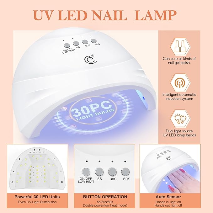 COSCELIA Gel Nail Polish Kit with U V Light Starter Kit and Drill 15 Colors Gel Polish 3 Colors Poly Extension Nail 5pcs Top Base Coat Nail Rhinestone Nail Manicure Kit Gifts for Women