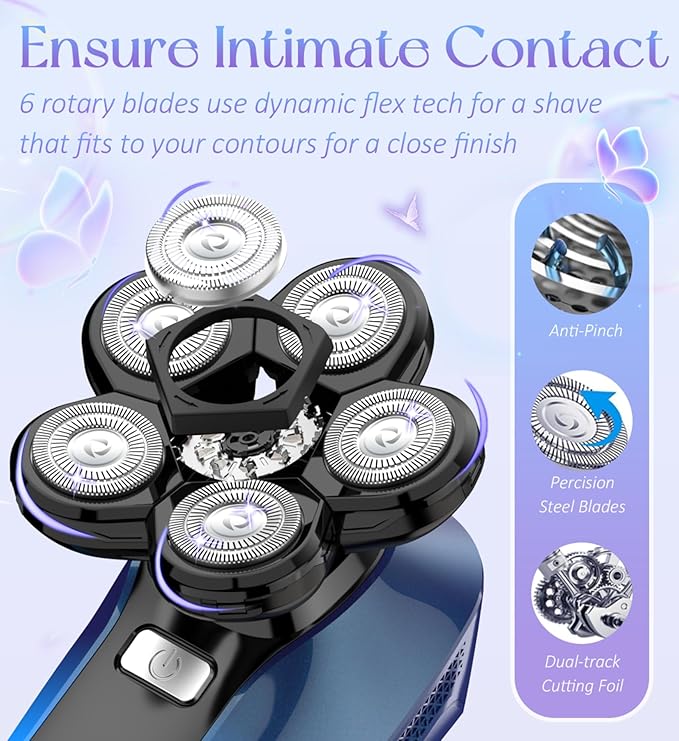 Electric Razors for Women-5 in 1 Lady Electric Shaver for Leg-Wet Dry Womens Shaver-Close Shave | Painless Women Razors for Public Hair,Private Area,Face Nose Hair,Underarms,Bikini