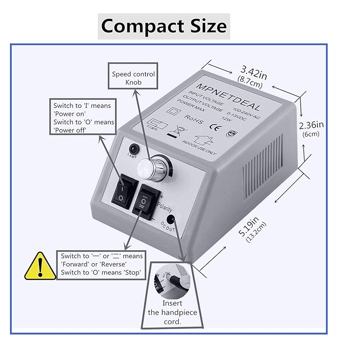 Nail Machine Efile Electric Nail Drill Nail File Kit for Acrylic Nails Poly Gel Nail Art Salon Use or Home use(Gray SetB)