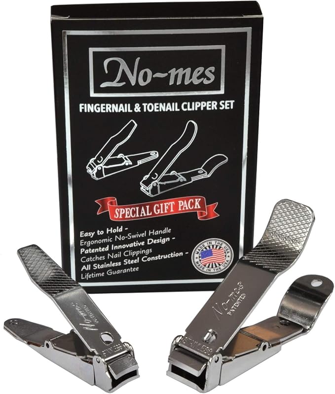 Fingernail and Toenail Clipper Gift Set, Catches Clippings, Made in USA