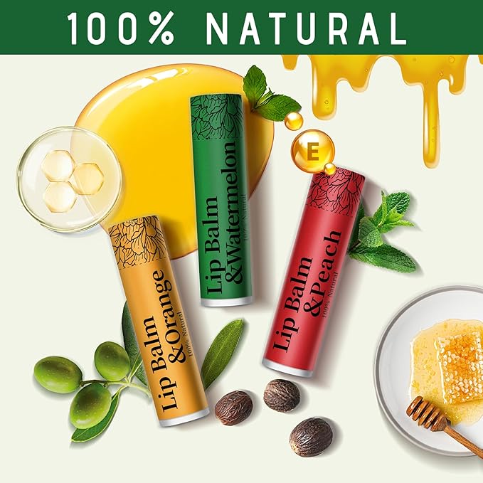 39 Pack of Lip Balm, 12 Flavored Lip Balm in Bulk Natural Lip Balm Set, Beeswax Moisturising & Soothing Lip Balms Bulk Gifts for Women Stocking Stuffers Party Favors(4.2g/0.15oz)