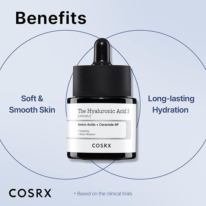 COSRX Pure Sodium Hyaluronic Acid 3% Serum, Hydration & Moisture Boosting Facial Serum for Fine Lines & Wrinkles, Plump & Repair Dry Skin, 0.67fl.oz/20ml, No Artificial Fragrance, Korean Skin Care