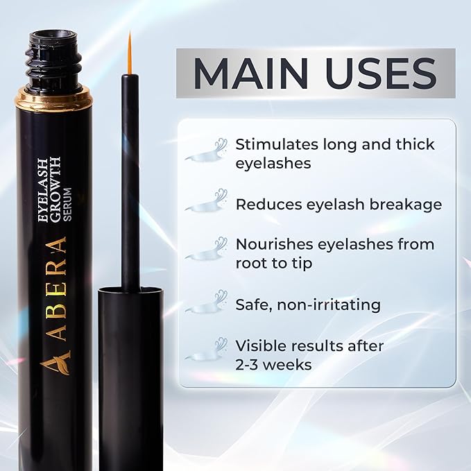Abera Misan Eyelash Growth Serum (Upgrade Version) - Natural Lash Booster and Lash Enhancer, Regenerating and Nourishing Lashes Longer and Thicker (B. Set of 2)