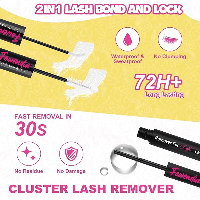 Manga Lash Clusters Kit 8-18mm Eyelash Clusters DIY Lash Extension Kit Waterproof Anime Lashes Ultra-Thin Invisible Band 0.3mm Individual Cluster Eyelash Extensions, California Sunset-Kit