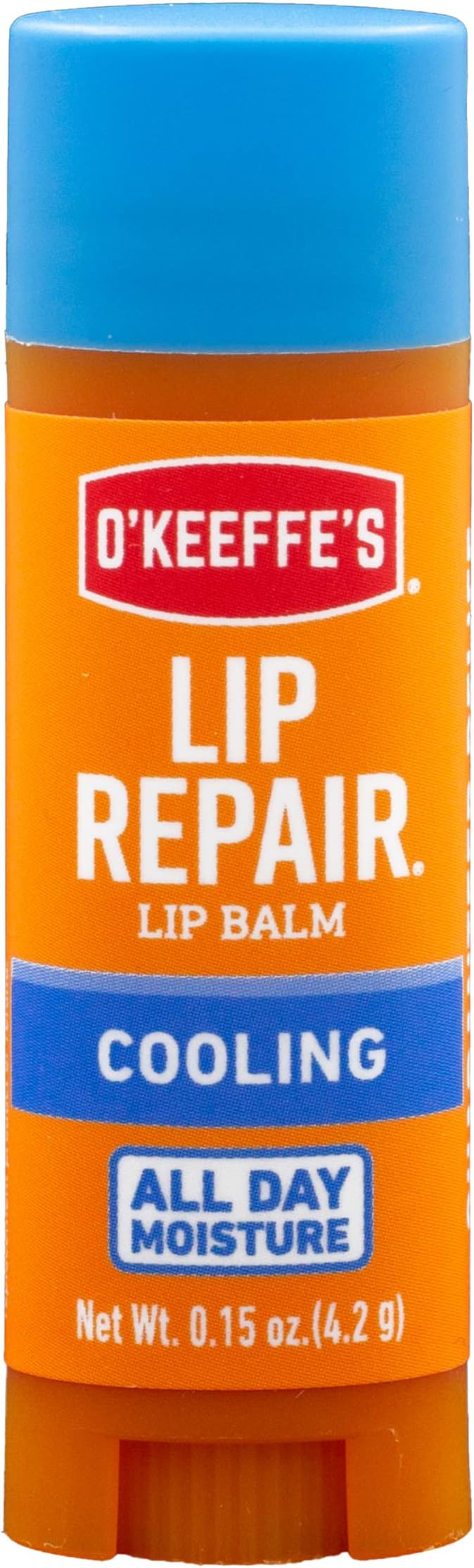 O'Keeffe's Lip Repair Lip Balm for Dry, Cracked Lips, Stick, (Pack of 4: 2 Cooling + 2 Unscented)