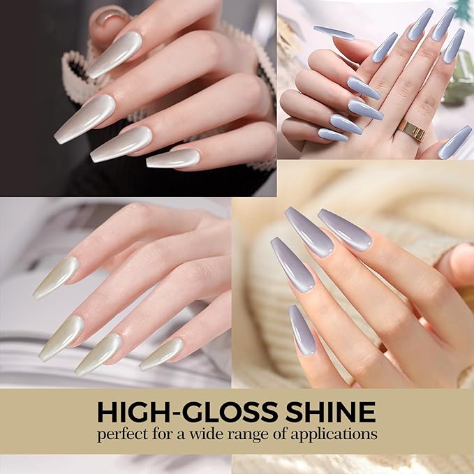 Adhere 5pcs 12ML Cat Eye Gel Nail Polish with Magnet, Smooth Wide Cat Eyes Delicate Moonlight White Ceramic Crystal Transparent Color Pink Brown Gel Polish