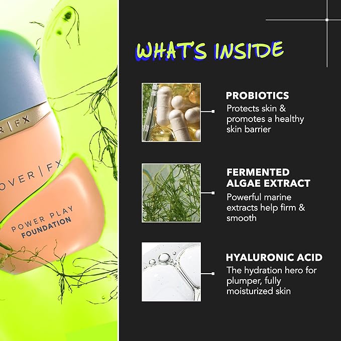 COVER FX Power Play Foundation - Shade M1 - Buildable Full Coverage - Waterproof Sweat-Proof Transfer-Proof - Natural Matte Finish - All Skin Types