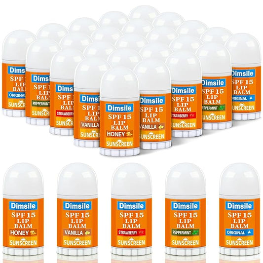 75 Pcs Mini Sunscreen Lip Balms Bulk Spf 15 Lip Balms Sticks with Sunscreen Teacher Nurse Volunteer Employee Appreciation Gifts Bulk Staff Team End of Year Coworkers Gifts for Women Men