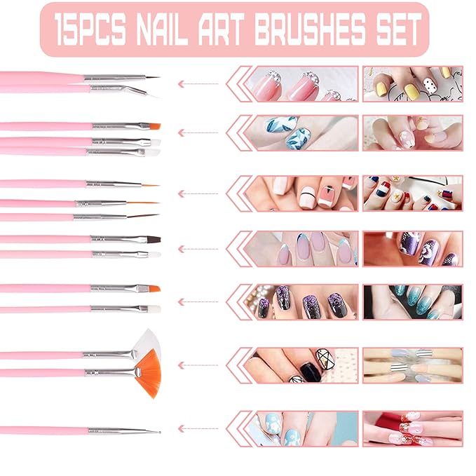 86PCS Acrylic Nail Kit Set with Everything, Professional Electric Nail Drill Machine 48W UV LED Nail Lamp Gel Dryer Lamp, Nail Supplies Art Brushes Decoration Nail Efile Tools for Gel Nails