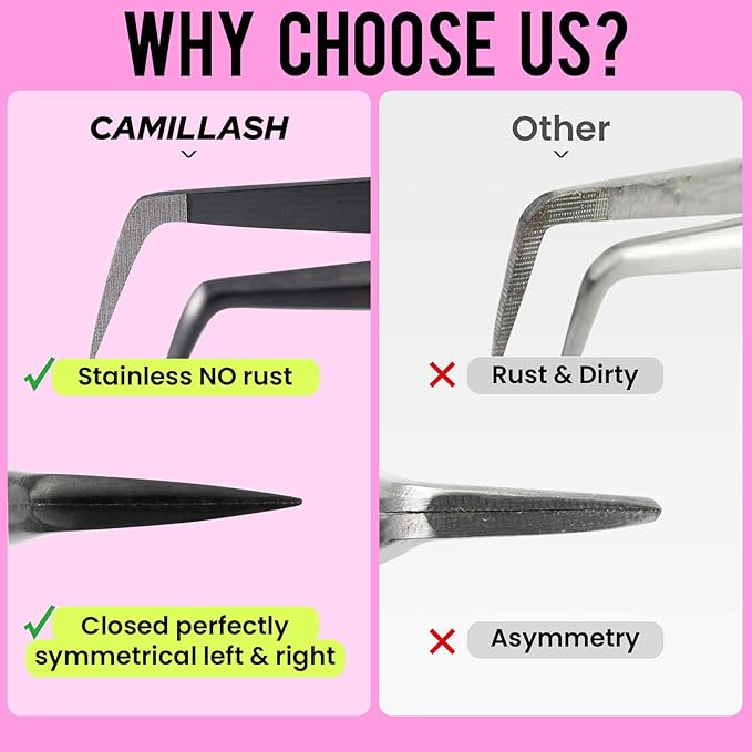 Fiber Tip Lash Tweezers For Eyelash Extension 4 Pcs Tweezers Professional Artist Tech Work Kit Tools,Best Volume Eyelash Lashes Extensions Precision Supplies Volume Boot 90 45 Degree(Omber pink)