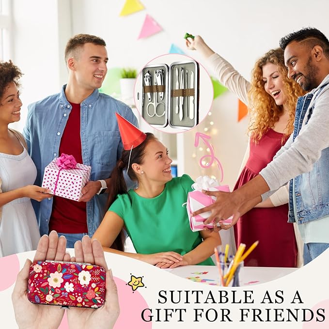 Gisafai 12 Set Thank You Employees Appreciation Gifts for Women Inspirational Manicure Set Nail Clipper Bulk for Nurse Week Gift Office Coworkers Customers Staff