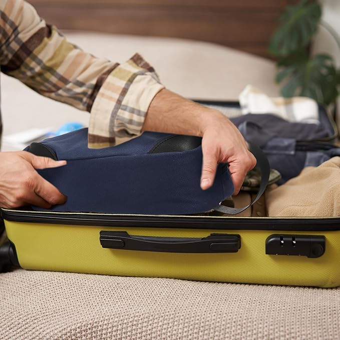 Eccliy 6 Set Groomsmen Gifts Men Toiletry Bags Men's Travel Shaving Kit Bathroom Bags Water Resistant Toiletry Case for Wedding Groomsman Proposal Gift Travel Accessories(Dark Blue)