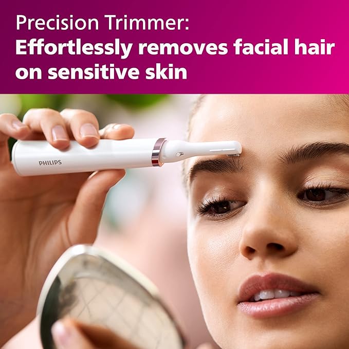 Philips Beauty Women's Bikini Trimmer and Precision Trimmer Special Edition Bundle, BRT387/90,Pink and White