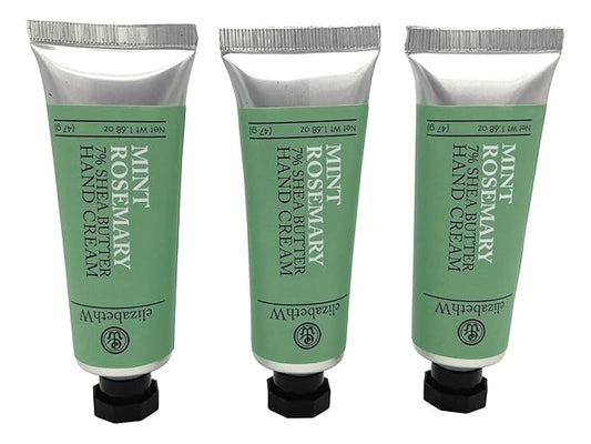 elizabeth W Mint Rosemary Hand Cream, 1.68 Ounce (Set of 3)