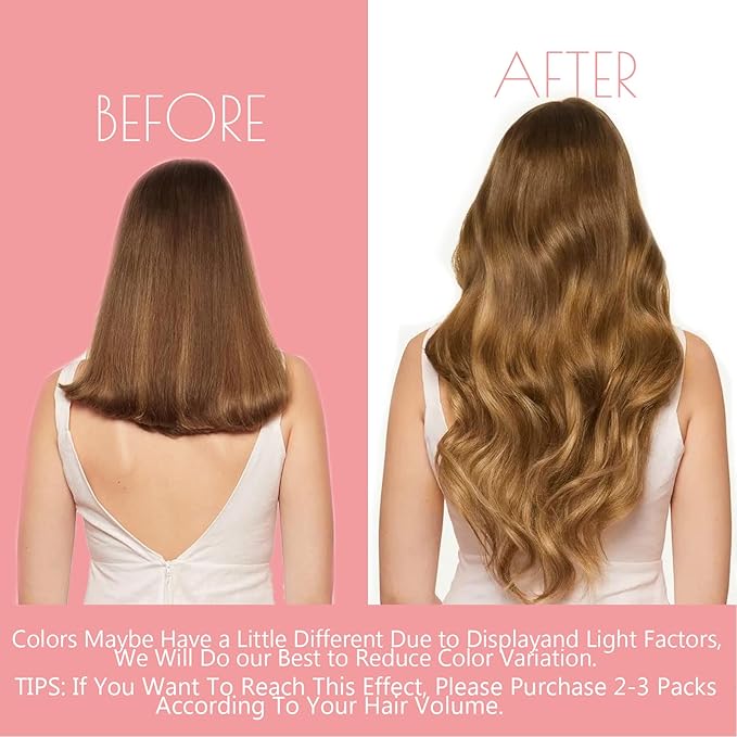 Seamless Clip in Remy Hair Extensions Human Hair Invisible PU Skin Weft Ombre Chocolate Brown to Caramel Blonde With Brown Roots Clip in Hair Extensions Thick Natural Hair 18inch 110gram 7pcs #R4-4/27