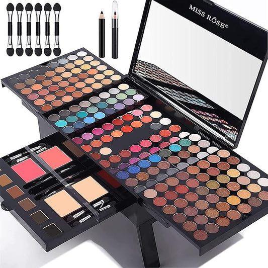 190 Colors Professional Makeup Kit for Women Full Kit, Pallet,All In One Gift Set girls, include Eyeshadow/Facial Blusher/Eyebrow Powder/Eyeliner Pencil/Mirror/makeup brush(004Y)