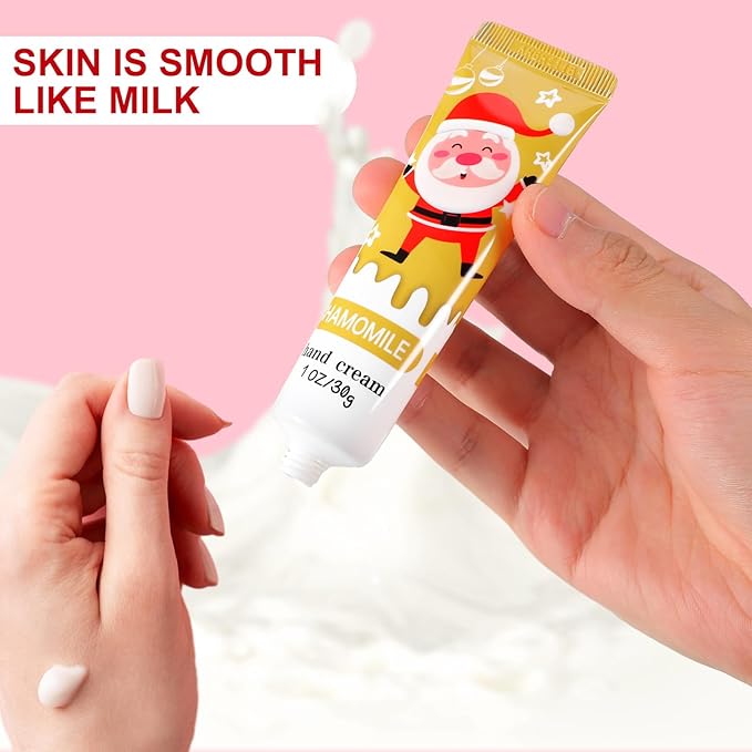 45 Pcs Christmas Hand Cream Gift Set Natural Plant Fragrance Hand Lotion Travel Size Mini Holiday Hand Cream Bulk Moisturizing Cream Dry Cracked for Women Mom Christmas Stocking Stuffers Gift