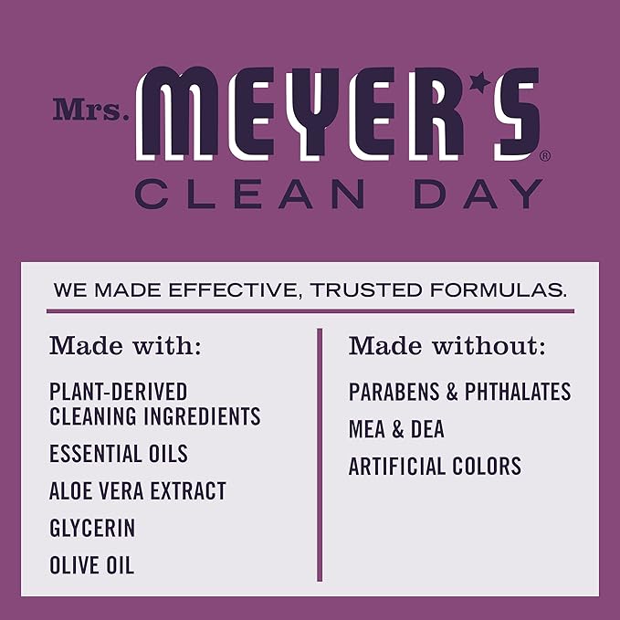 MRS. MEYER'S CLEAN DAY Liquid Hand Soap, Cruelty Free and Biodegradable Formula, Plum Berry Scent, 12.5 oz- Pack of 3