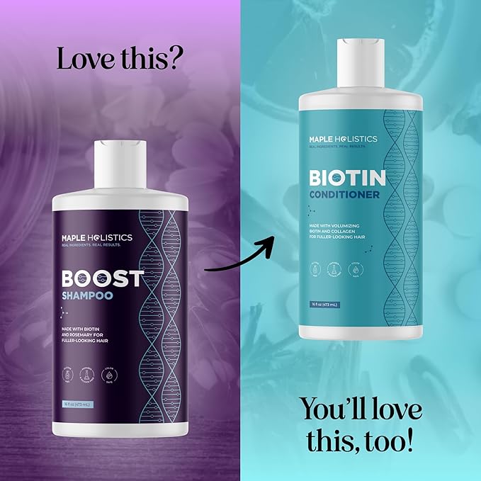 Advanced Biotin Shampoo for Hair Growth - Thinning Hair & Hair Loss, Black Castor, Caffeine, Collagen, Rosemary Oil - Thickening Shampoo for Men & Women