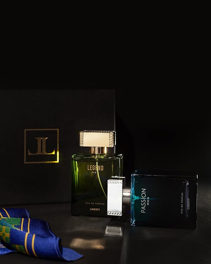 Liberty Luxury Men's Perfume Gift Set - Legend and Passion (100ml/3.4Oz each) Eau De Parfum (EDP), Designed in France, Long Lasting Smell