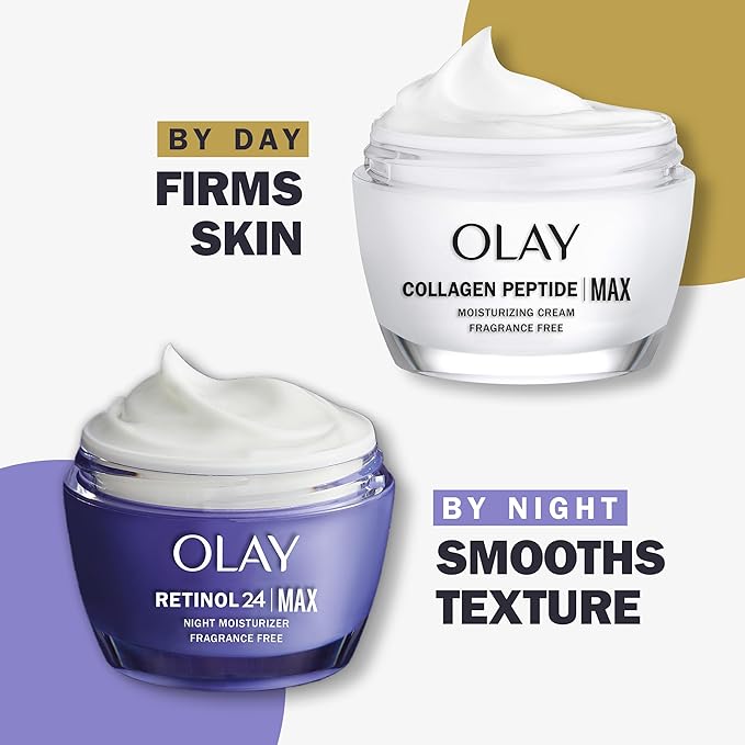 Olay Collagen Peptide Face Moisturizer, Firming Cream for Women, Fragrance-Free, Non-Greasy - Hydrating, Anti-Aging, Anti-Wrinkle, Smoothing of Fine Lines, Tightening Skin Care - Niacinamide, 1.7 Oz