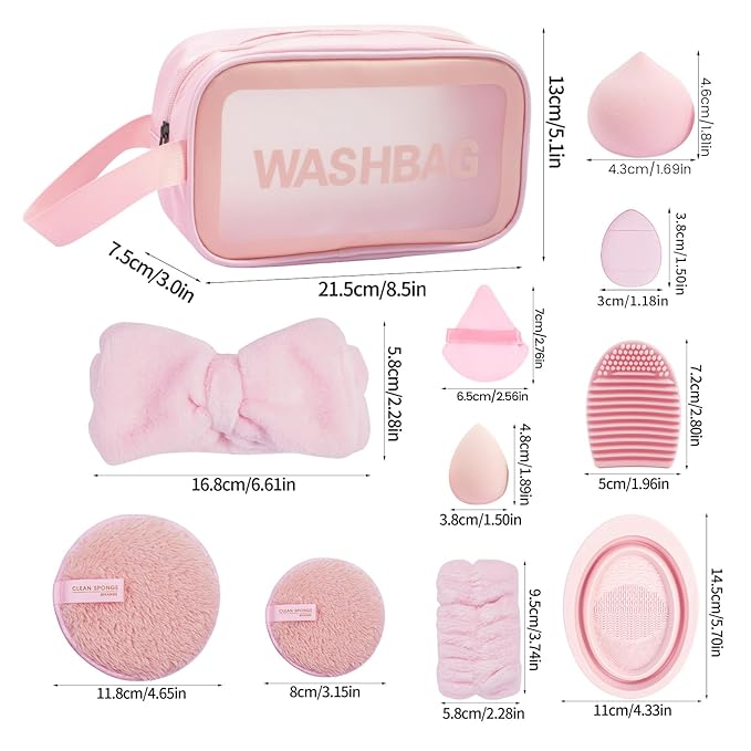 MAANGE Makeup Brushes 54 Pcs Makeup Tool Set, Multi-functional Makeup Kit Premium Synthetic Brush Make up Brushes Set for Women Girl (Pink, 54 Pcs)