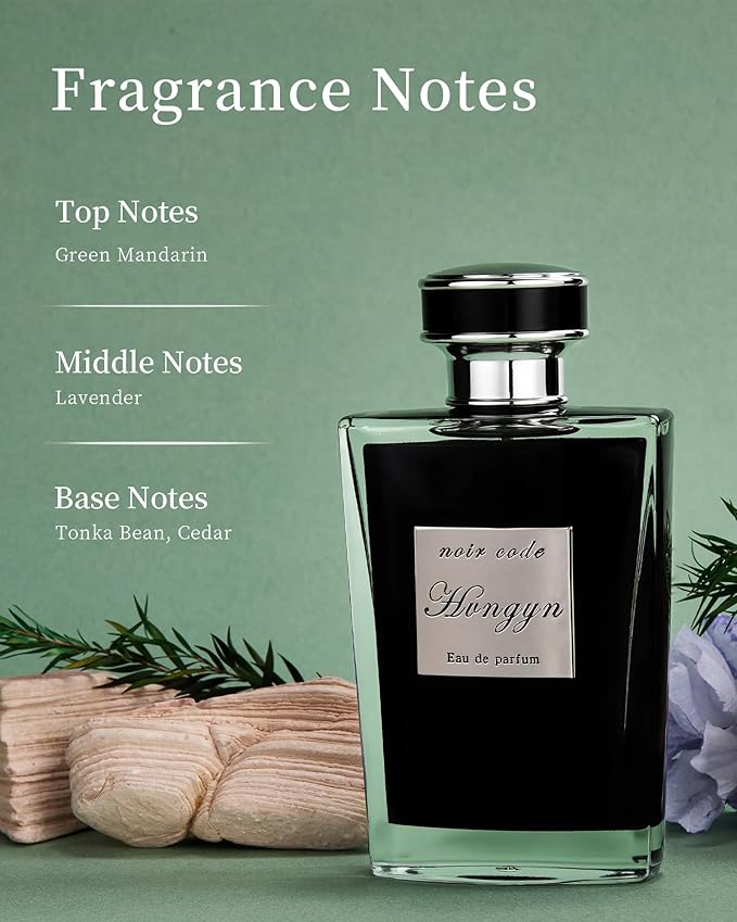 Cologne for Men - Inspired by Code - Clean Fragrance - Luxury Scent with Green Mandarin, Lavender, and Tonka Bean, Cedar, Long Lasting - Vegan Perfume for Men - 1.7 fl.oz. (50ml)