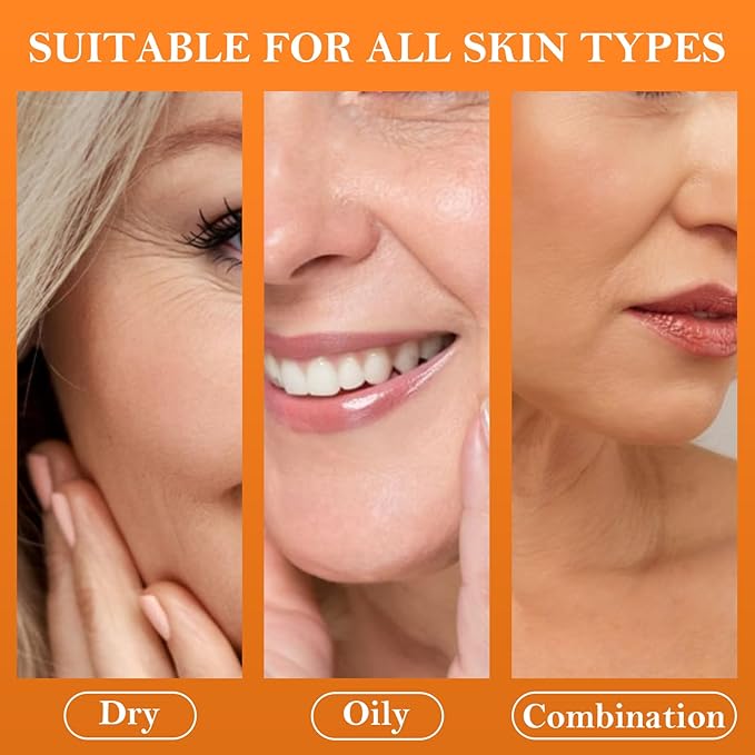 Super Vitamin C Serum for Women Over 70, Vitamin C Serum for Face, 2pack All-In-One Hydrating, with Hyaluronic Acid Vitamin E Smooths Fine Lines for Neck Face,50ML