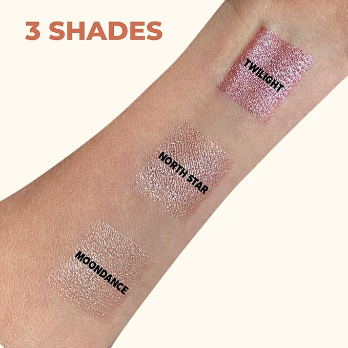 Beauty For Real Level Up Multi-Dimensional Liquid Eyeshadow, Twilight - Soft Burgundy with a Sprinkle of Pink Shimmer - Creaseless, Long-Wear Formula - Cruelty Free & Paraben Free - 0.135 fl oz