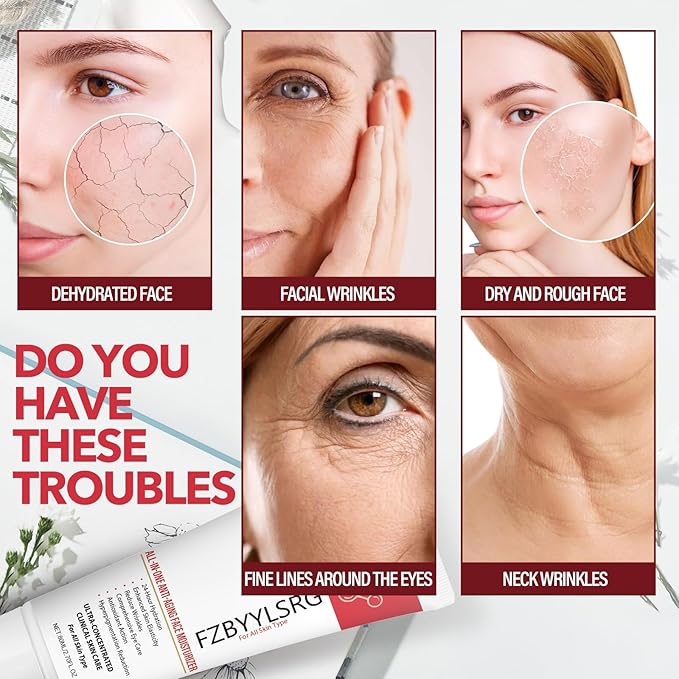 Skincare All In One Anti Aging Treatment Face Moisturizer Skin Tightening Retinol Cream for Face - Suit for Men and Women 2.7 fl.oz