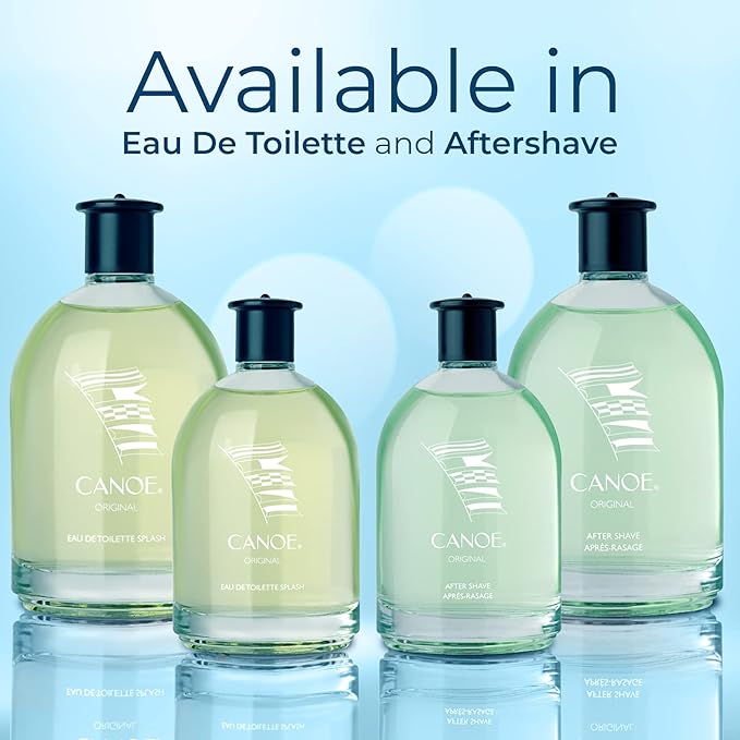 CANOE Aftershave Splash for Men by DANA (4 fl oz) Essence of an Adventurous Lifestyle, Classic Sport Scent