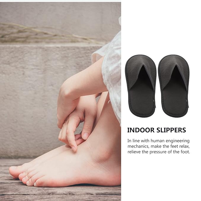ARTIBETTER House Slippers 20Pcs Non-Slip Disposable Closed Toe Spa Indoor Hotel Travel Slippers