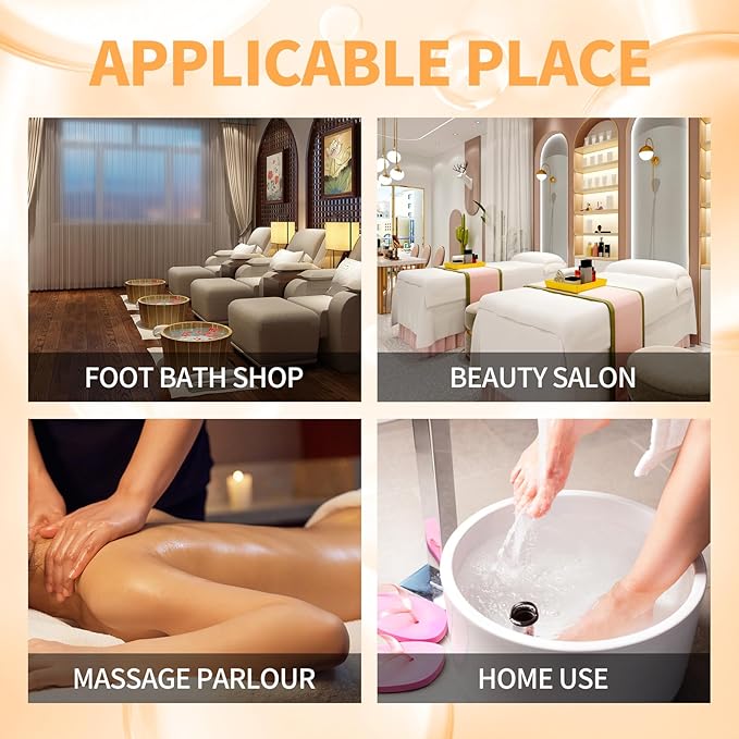 Pedicure Kit Foot Soak Set: Bubble Salt, Sugar Scrub, Massage Mask, Massage Lotion in a Box, 4 Step Foot Spa Kit for Dry Feet,Tired Feet（3 Set Tropical Fruit)